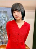 ショートボブ[表参道/原宿/ダブルカラー/ケアブリーチ/縮毛矯正]