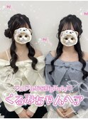 サイドお団子ハーフアップ/渋谷ヘアメ/ハーフアップ