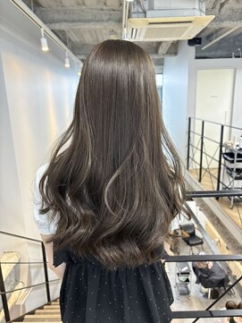 ヌープヘアーアイス(NUUP.hair ici) ★ブリーチなし透明感カラーオリーブベージュグレージュ秋カラー