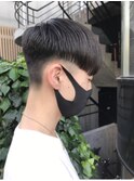 高め刈り上げ×前下がりマッシュ