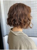 ボブ×スパイラルパーマ