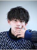 "ツーブロック刈り上げツイストスパイラル"ラフマッシュ