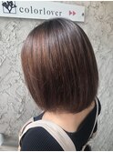 さらツヤボブ/艶感/アースカラー/オンブレ/20代30代40代50代