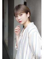 カライングドゥ(ing deux)&nbsp;大人可愛い20代30代40代黒髪前下がりショートボブ丸みショート◎