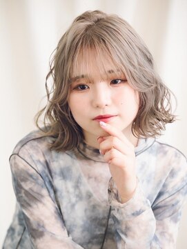 ヘアークリアー せんげん台 大人可愛い小顔ふんわり無造作カール ブリーチ ダブルカラー