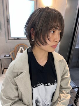 サンド 鹿児島中央(sand) 黒髪/グレーベージュ/レイヤーロング/前髪パーマ[鹿児島駅]