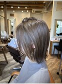 大人ニュアンスボブ×グレージュカラー