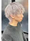 メンズシルバーウルフカット 【韓国ヘア 大阪 梅田】
