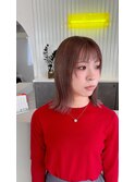 ミルクティー/ボブルフ/ネビージュ/小顔/ワンレン/髪質改善/前髪