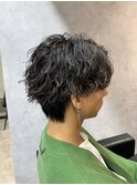 スパイラルパーマニュアンスパーマ刈り上げメンズマッシュパーマ