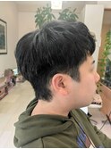 メンズのスッキリツーブロックスタイル