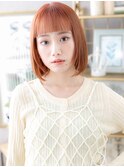 ぱっつん前髪ミルクティーピンクミニボブh3戸田公園10代20代30代