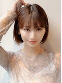 【MINX RICCa-ミンクスリッカ-】ナチュラルボブ前髪あり30代40代