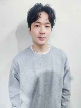 スーハ 恵比寿(SUUHA) 大人ビジカジセンターパートパーマ/大人メンズシャドウパーマ