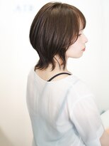 ムクヘアー(muk hair)&nbsp;レイヤーウルフショート×セピアブラウン