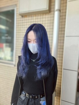 ミラシィ 稲毛(Mirashy) ブルー×レイヤーカットで韓国風☆