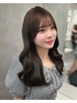 ベレーザ 渋谷(BELEZA) 15355オリーブグレージュ韓国風巻きレイヤーカットくびれヘア