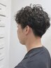 メンズカット+波巻きツイストスパイラルパーマ+プレtr