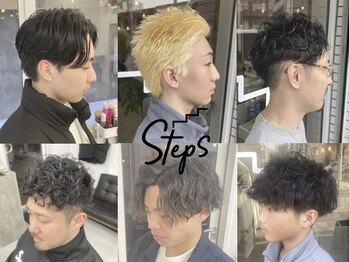 ステップス(Steps)の写真/日々忙しい方にオススメ◎仕事帰りに気軽に通える♪メンズパーマやカラーもお任せ！【21:30まで予約OK！】