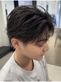 名古屋栄フェザーパーマフェザーショート韓国ヘアセンターパート