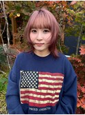 ペールピンク　レイヤーボブ