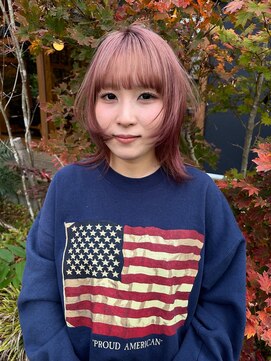 イメネ(YMENE) ペールピンク　レイヤーボブ