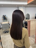 モコヘアーフロール(MOCO hair flor)&nbsp;とろける艶感＊ショコラバイオレットストレート