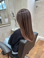 ヘアプレイスソル (HAIR PLACE SoL)&nbsp;ブリーチなしダブルカラー/ショコラブラウン/ストレートヘア