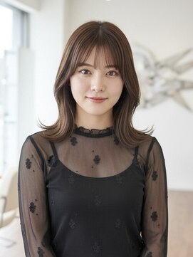 ミー 岡崎(mii) 【mii岡崎】透け感フェミニンレイヤー