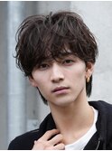 横浜西口メンズパーマシャドウパーマシースルーマッシュウルフ