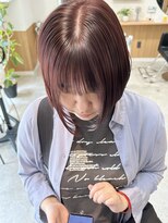 ラフテル(RAFTEL)&nbsp;【RAFTEL 鴨井】切りっぱなしボブ×柔らかワインレッド
