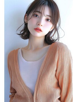クシュ 所沢西口エミテラス前店(kusyu...) ウルフパーマダークブルーゆるふわボブひし形ショートボブ所沢