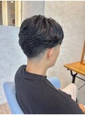 毛流れパーマ