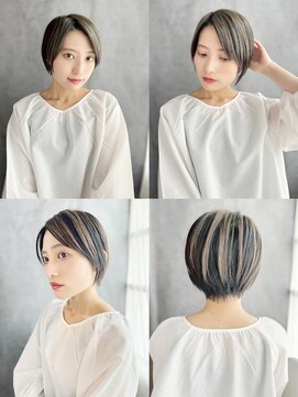 ラピス 新宿店(Lapis) 《30代～大人透明感》白髪ぼかしハイライト＋艶カラー[新宿]