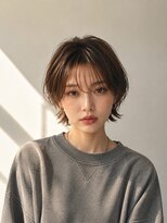 ヘアーメイク スリー(Hair Make 3) シースルーマッシュウルフカットアンブレラカラーショートボブ