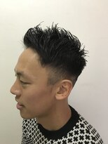 パティオンツー(PATIONN2)&nbsp;アップバングフェードカット刈り上げワイルドツーブロックヘア
