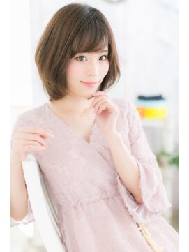 ミック ヘアアンドメイク アップ 駒込店(miq Hair&Make up) 前下がりで小顔フェミニン♪ひし形ショート