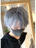 ミモザワークス(Mimosa Works) ホワイトシルバー×ブルーメッシュ