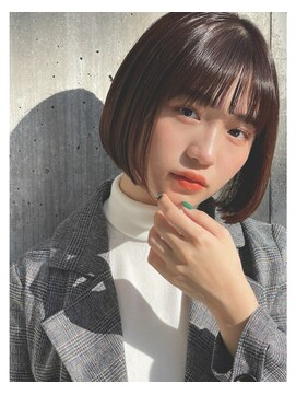 エムスラッシュ 表参道(M.SLASH) 表参道/艶カラー/シースルーバング/前下がりボブ/ぶつ切りボブe