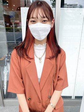 ミニム ヘアー(minim hair) 【minim×高橋】イヤリングカラーオレンジ