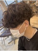 波巻きパーマメンズパーマメンズヘアツーブロックツイストパーマ