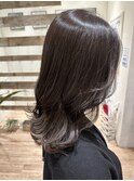 ラベンダーグレージュ ミディアムスタイル