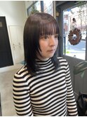 顔まわりレイヤー/レイヤーカット/ブルーブラック/暗髪ヘア