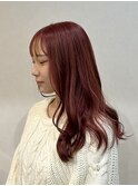ピンクレッド◎ロング