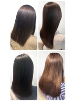 美容室フルール&nbsp;20代30代大人可愛い髪質改善小顔艶感ミディミルクティーベージュ