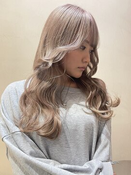 ヒビヲ(HIBIO) ダブルカラーミルクティーベージュピンクベージュブリーチカラー