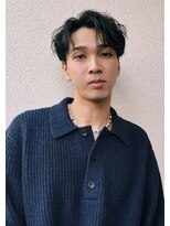 レジュアル(RESSUAL) ダークアッシュニュアンスパーマ韓国マッシュスペインカール