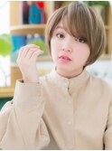 くすみベージュ細めハイライトボブマッシュc6志木10代20代30代