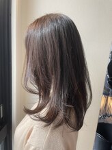 ケイトブラウン(KATE BROWNE) セミロング/アッシュブラウン/フェイスレイヤー/４０代髪型