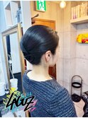 【ヘアセット】品格際立つシンプル夜会巻きスタイル /茅ヶ崎